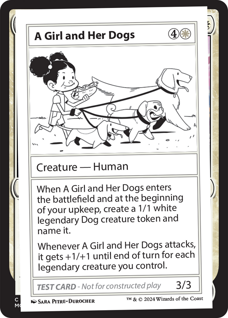 A Girl and Her Dogs [Mystery Booster 2 Playtest Cards]