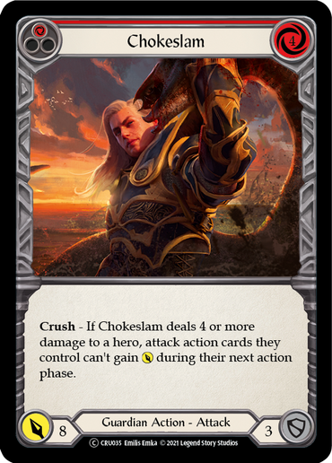 Chokeslam (Red) [U-CRU035] (Crucible of War Unlimited)  Unlimited Rainbow Foil