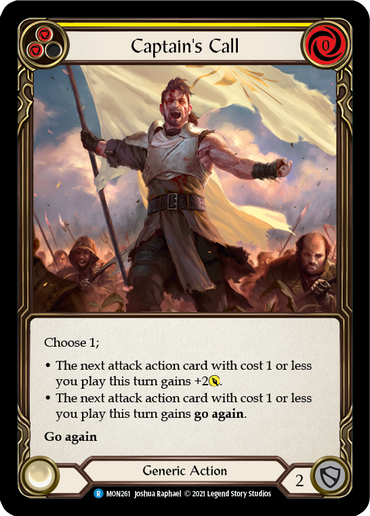 Captain's Call (Yellow) [MON261-RF] (Monarch)  1st Edition Rainbow Foil