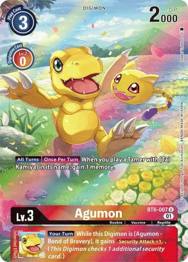 Agumon [BT6-007] (Alternate Art) [Double Diamond]