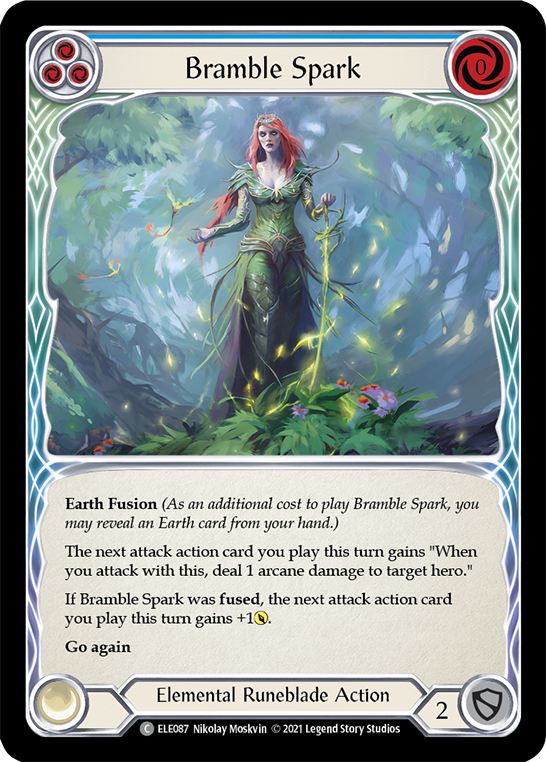 Bramble Spark (Blue) [ELE087] (Tales of Aria)  1st Edition Rainbow Foil