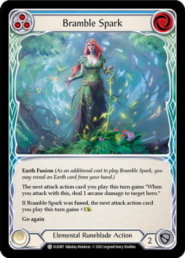 Bramble Spark (Blue) [ELE087] (Tales of Aria)  1st Edition Rainbow Foil