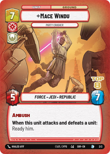 Mace Windu - Party Crasher (Top 8) (2/2) [Spark of Rebellion Promos]