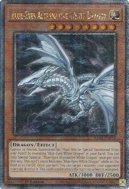 Blue-Eyes Alternative White Dragon (Quarter Century Secret Rare) [RA02-EN010] Quarter Century Secret Rare