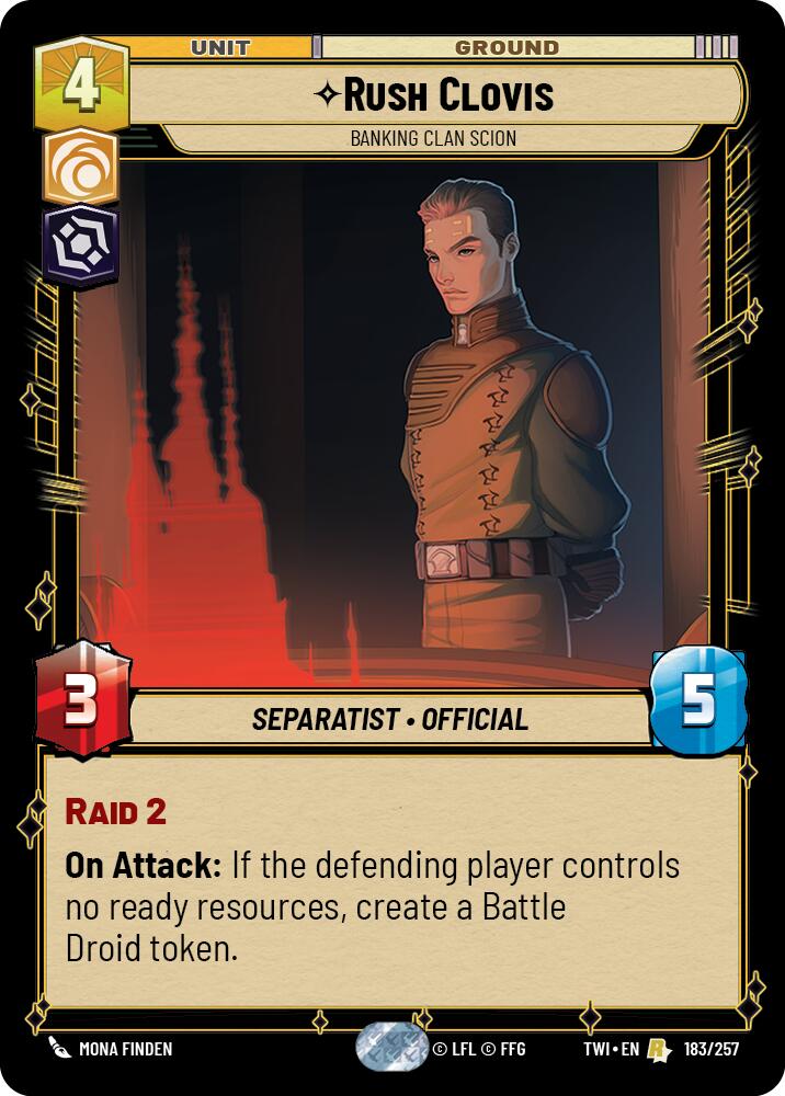 Rush Clovis - Banking Clan Scion (183/257) [Twilight of the Republic]