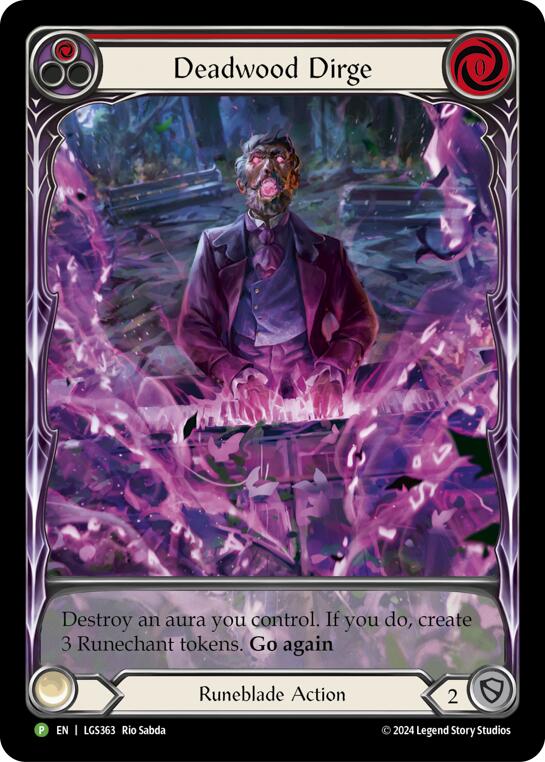 Deadwood Dirge (Red) (Extended Art) [LGS363] (Promo)  Rainbow Foil