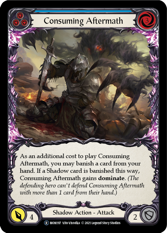 Consuming Aftermath (Blue) [U-MON197-RF] (Monarch Unlimited)  Unlimited Rainbow Foil