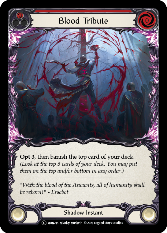 Blood Tribute (Red) [U-MON215-RF] (Monarch Unlimited)  Unlimited Rainbow Foil