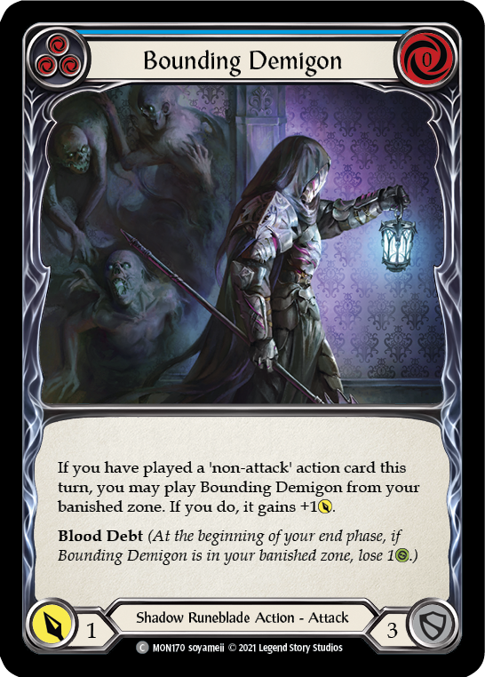 Bounding Demigon (Blue) [MON170] (Monarch)  1st Edition Normal