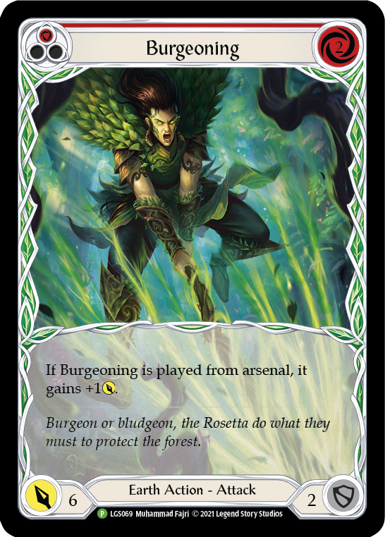 Burgeoning (Red) [LGS069] (Promo)  Rainbow Foil